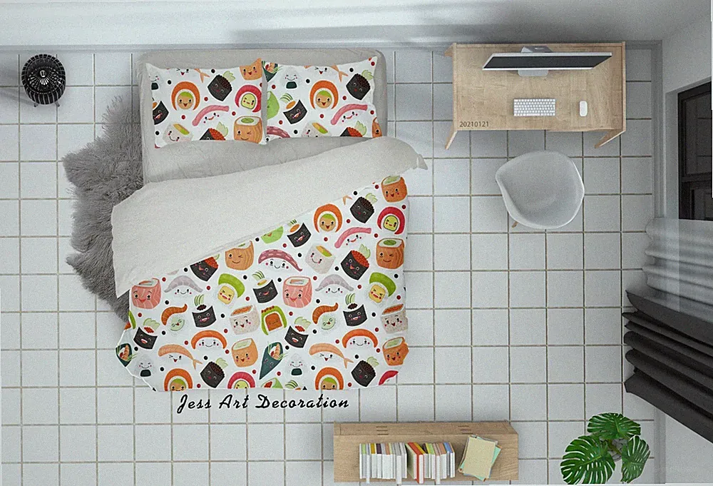 3D Cartoon Foot Pattern Colorful Quilt Cover Set Bedding Sets Pillowcases 64