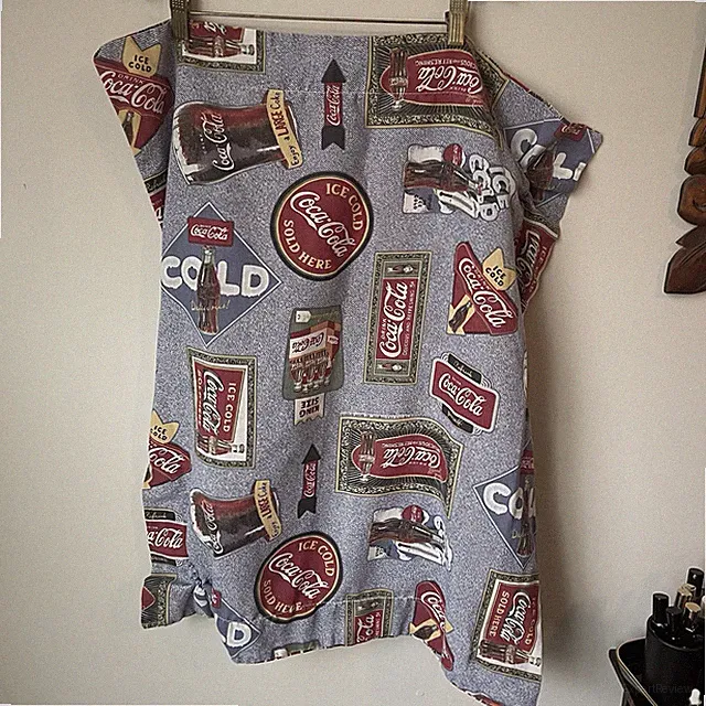 90s Coke A Cola Logo Cartoon Print Large Pillow Sham