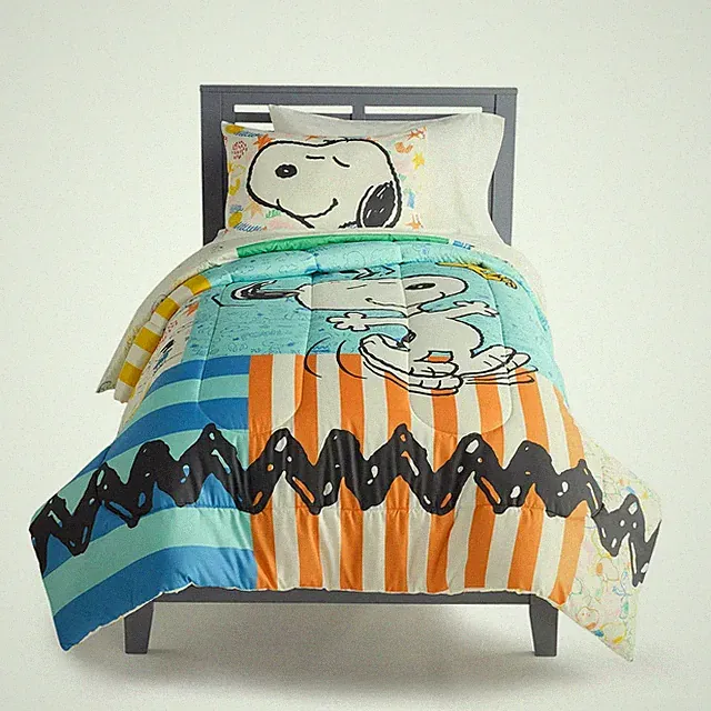 Bedding The Big One Large Snoopy & Woodstock Peanuts Comforter Set Kids Twin