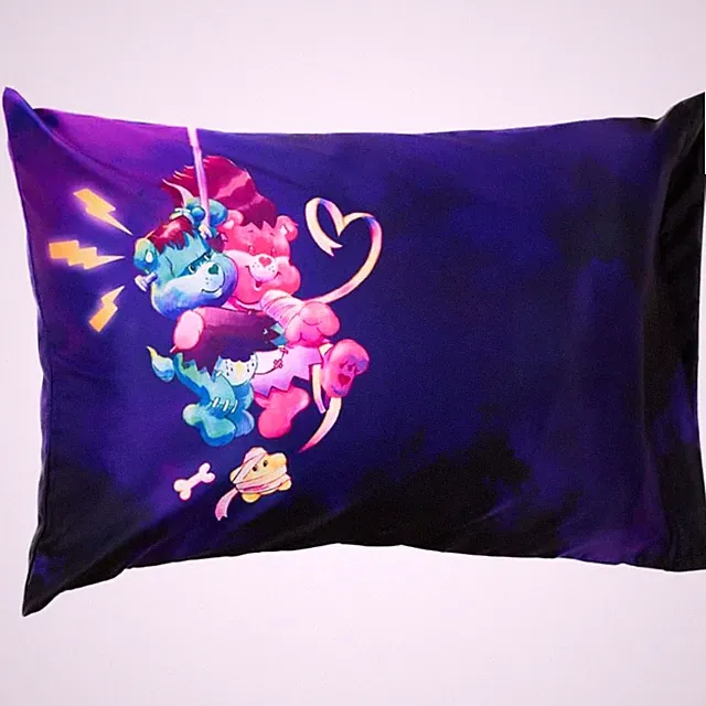 Care Bears x Universal Monsters Satin Pillowcase - 20x30, Reversible for Beau...