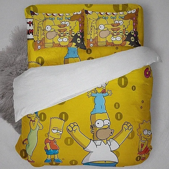 Cartoon Gift Idea How Homer Simpson Full Bedding Duvet Covers Set (4pcs)