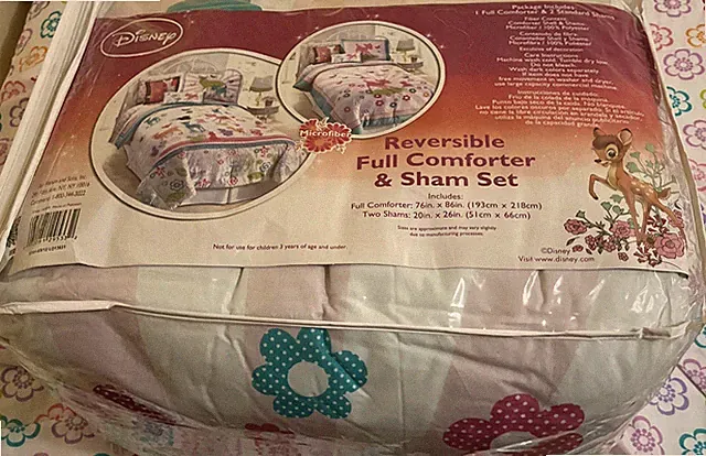 Disney’s Bambi Reversible Full 1 Comforter & 2 Sham Set Brand NEW Christmas Gift