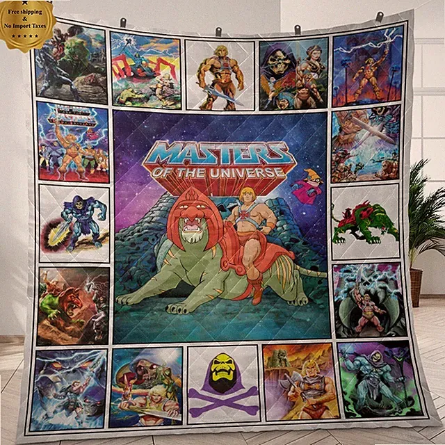 He-Man Masters of the Universe Quilt Blanket Skeletor She-Ra 80s Cartoon Gift