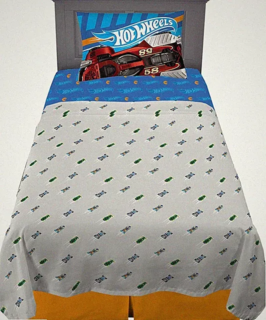Kids Bedding Super Soft Sheet Set, 3 Piece Twin Size, Hot Wheels