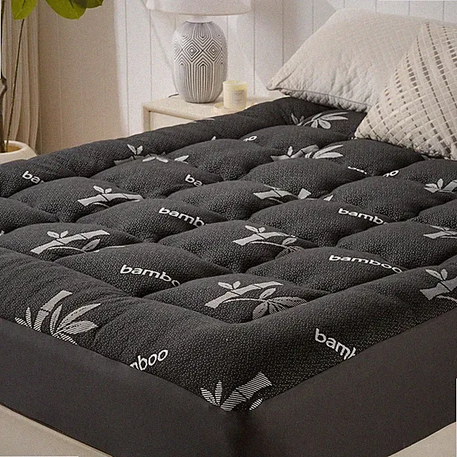 King Mattress Topper,Viscose Derived from Bamboo Thick Pillow Top Mattress Pa...
