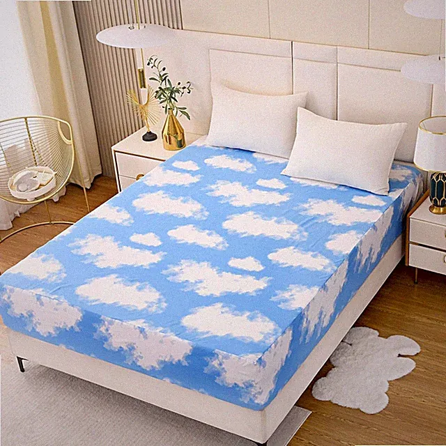 NATURETY Bedding Fitted Sheet with Deep Pocket for Single Bed Mattress Cover...