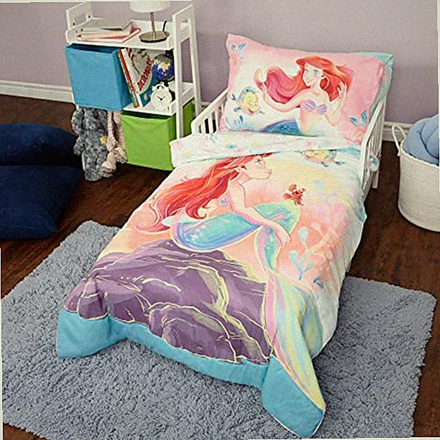 New Little Mermaid 3 Piece Toddler Bedding Set For Kids
