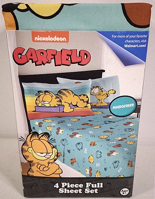 Nickelodeon Garfield 4-Piece Full Sheet Set Cartoon Graphic NEW
