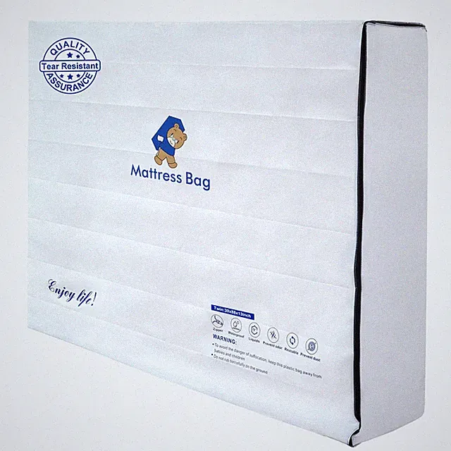 Plastic Mattress Bag for Moving Storage, 6 Mil Waterproof Zippered Mattress C...
