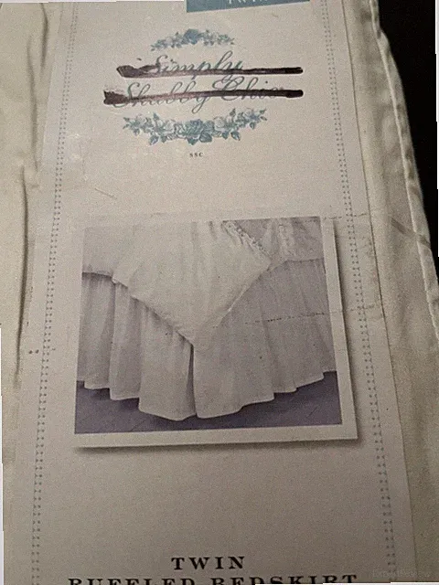 Simply Shabby Chic Twin Size White Ruffle Bed Skirt