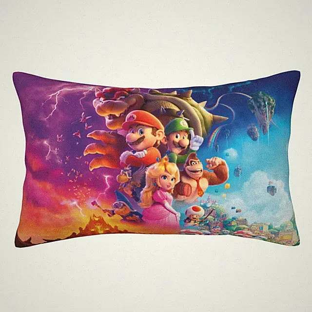 Super Mario Kids Cartoon Pillowcase for Hair Skin Pillow Case With Zipper Gift