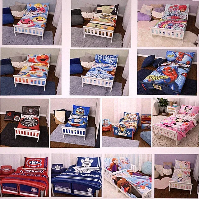 Toddler 3 Piece Kids Bedding Set - Comforter, Fitted Sheet & Pillowcase
