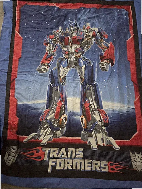 Vintage Transformers Twin Comforter! HTF 1990s? Retro Cartoon Hero VTG